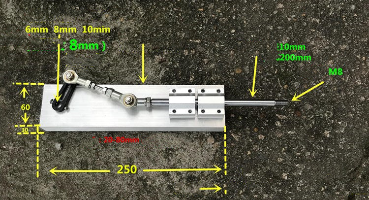 Telescopic Linear Actuator Kit Remote Control Metal Gear Reduction Motor 555 DC Motor Reciprocating Linear Motor